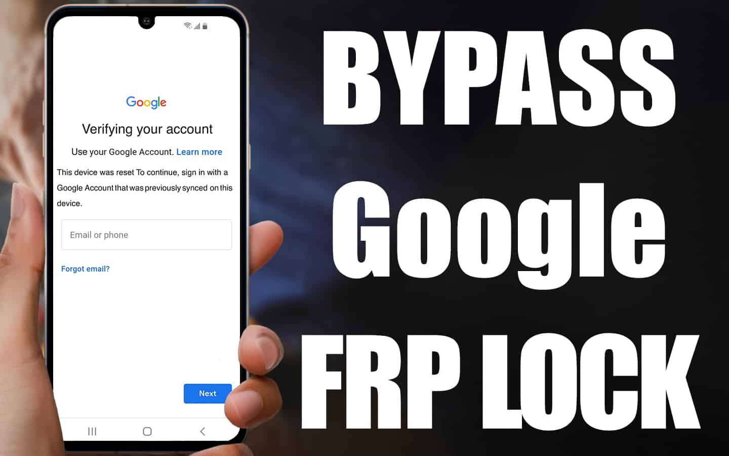 bypass google lock verification